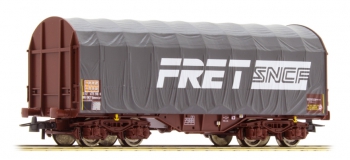 Modélisme ferroviaire :  ROCO R76443 - Wagon à bâches coulissantes FRET 