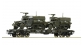 Modelisme ferroviaire : ROCO R76863 - Wagon militaire  avec deux véhicules semi-chenillés de l'USATC 