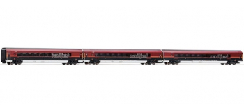 Train électrique : ROCO R64127 - Set 3 voit. RAILJET DCC OBB spirit of Salzburg