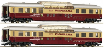 Train électrique : ROCO R63098 - Set 2 voitures panoramiques MTHB 
