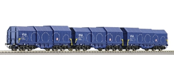 roco 66113 Coffret de wagons à capots télescopiques, avec son