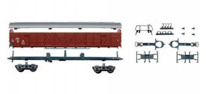 Wagon De Train Miniature à Monter MANU-BOIS Grenoble – Début XXe – Bois