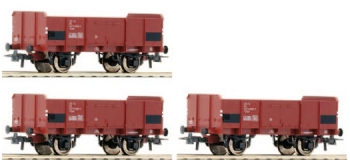 Train électrique : ROCO R67021 - Set 3 wagons tombereaux FS