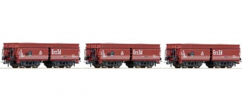Train électrique : ROCO R67059 - Set 3 wagons trémie DB 