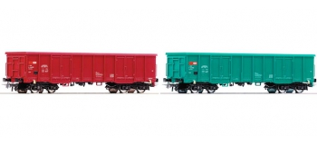 Train électrique : ROCO R67091 - Set 2 wagon tombereaux SBB 