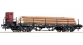 Modélisme ferroviaire - ROCO R67366 - Wagon plat + grumes DR 