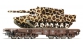 Train électrique : ROCO R67476 - Wagon plat + leopard OBB