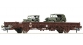 Train électrique : ROCO R67493 - Wagon plat + jeep Willis OBB. 