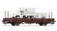 Train électrique : ROCO R67495 - Wagon plat + GMC OBB 