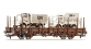 Train électrique : ROCO R67498 - Wagon plat + unimog UN DB 