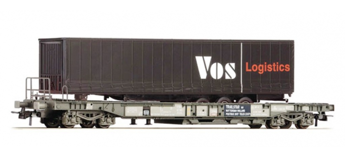 ROCO 46362 - Wagon poche surbaissé Tiefladewagen TIE INTERNATIONAL TRA