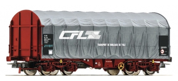 Train électrique : ROCO R67545 - Wagon baché CFL 