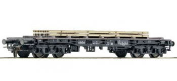 Train électrique : ROCO R76860 - Wagon plat rails Us NS 