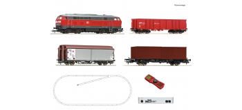 Modélisme ferroviaire : ROCO R51312 - Coffret de départ digital : Locomotive diesel série 218 avec train de marchandises