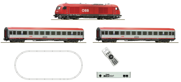 Roco 51341 Coffret de départ digital Z21: Locomotive diesel série 2016, train express ÖBB