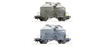 Modelisme ferroviaire : ROCO R 76072 - Coffret de 2 pièces : Wagons silo SNCB