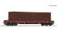 Modelisme ferroviaire : ROCO R 76778 - Wagon plat à ranchers avec container SNCB