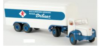 Modélisme ferroviaire :  SAI - BREKINA -SAI 2549 - Semi remorque Berliet TLR8 Pâtes Délices