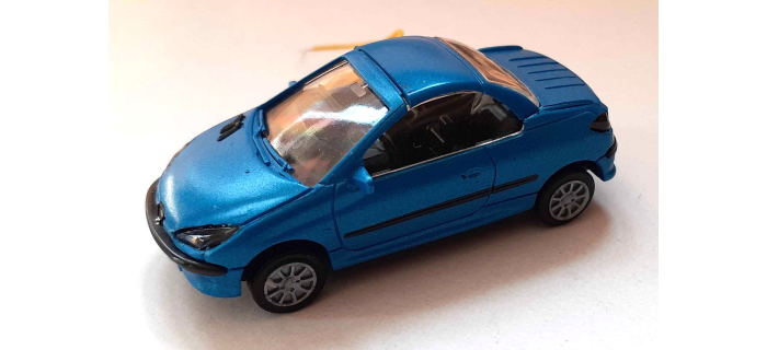 SAI 0900 - Peugeot 206 CC Bleue, Phares eclairés - SAI