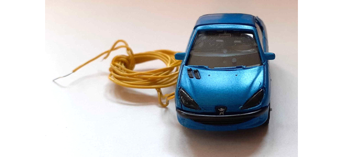 SAI 0900 - Peugeot 206 CC Bleue, Phares eclairés - SAI