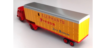 SAI 3995 - Semi-remorque Berliet TRK 10, Pinder Jean Richard, bétaillère éléphants - SAI