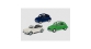 Modélisme ferroviaire : SCHUCO SCHU26110 - Coffret de 3 véhicules : fiat 500 - 2 CV - VW Coccinelle