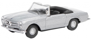 Modélisme ferroviaire : SCHUCO - SCHU452618100 - Mercedes-Benz 280SL Soft Top Ouvert Argent