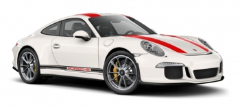 Modélisme ferroviaire : SCHUCO - SCHU452629900 - Porsche 911 R (991) Blanche - Rouge