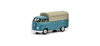 Modélisme ferroviaire : SCHU452631500 - Volkswagen T1C PICK-UP avec bâche bleue