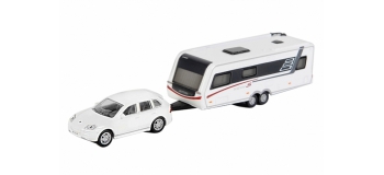 SCHU25856 - Porsche Cayenne & Hymer Nova S690  - Schuco