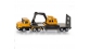 Train électrique : SIKU1611 - Camion surbaissé avec engin de chantier excavatrice 