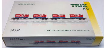 DEP-TRIX24357 - Coffret de 2 wagons porte-containers Sgs 693 DB - Trix