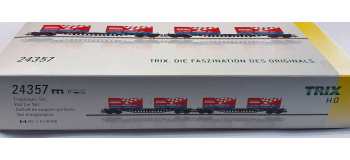 DEP-TRIX24357 - Coffret de 2 wagons porte-containers Sgs 693 DB - Trix