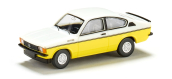 WIKI022902 - Opel Kadett C Coupé GT/E blanc/jaune - Wiking