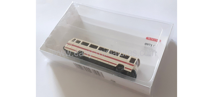 WIK097102 - Autocar Mercedes O 302, beige clair/rouget - Wiking