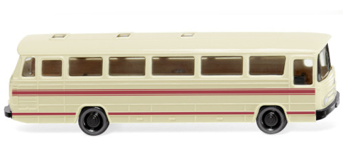WIK097102 - Autocar Mercedes O 302, beige clair/rouget - Wiking